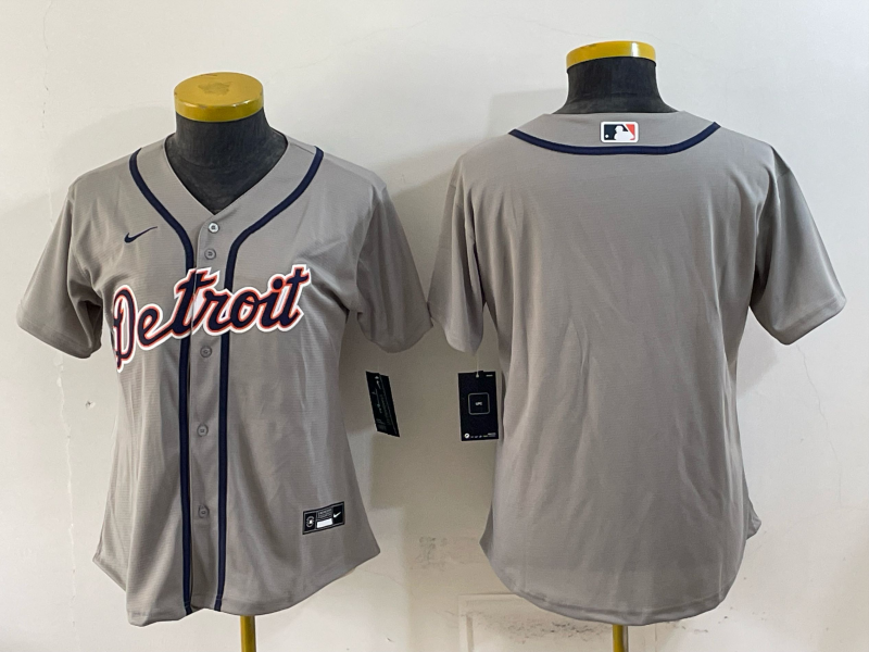 women Detroit Tigers blank grey Nike 2026 MLB Jersey 0727003->women mlb jersey->Women Jersey